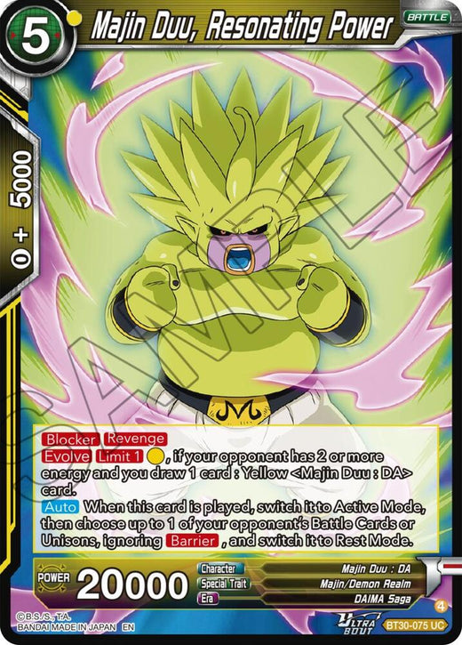Majin Duu, Resonating Power BT30-075 Uncommon