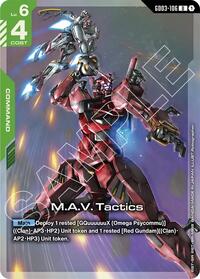 M.A.V. Tactics (Premium Card Collection Gundam Assemble) | Gundam Promotional Cards | Uncommon | Holofoil | #GD03-106