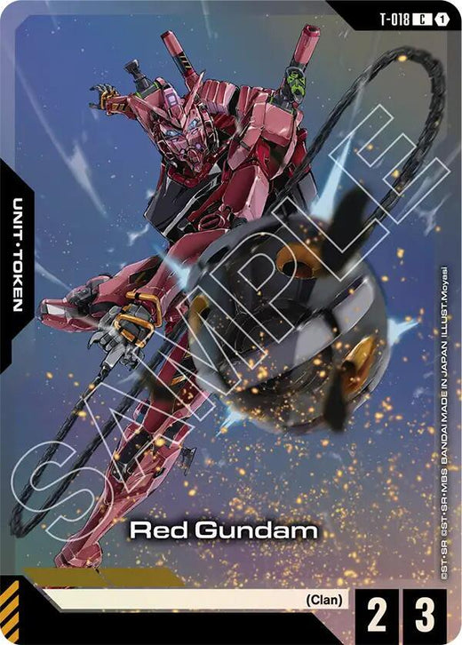 Red Gundam (T-018) Token (Premium Card Collection Gundam Assemble) Common Holofoil