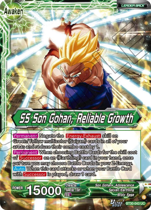 Son Gohan // SS Son Gohan, Reliable Growth BT30-043 Uncommon