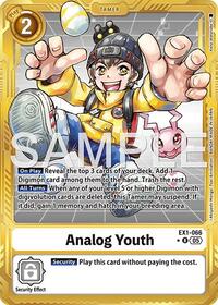 Analog Youth (Gold Border) | Advanced Booster Digimon Generation | Rare | Foil | #EX1-066 R