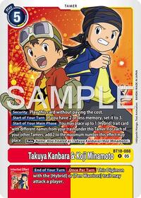 Takuya Kanbara & Koji Minamoto (Reprint) | Advanced Booster Digimon Generation | Rare | Foil | #BT18-088 R