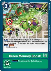 Green Memory Boost! (Reprint) | Advanced Booster Digimon Generation | Super Rare | Foil | #P-038 SR