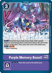 Purple Memory Boost! (Reprint) | Advanced Booster Digimon Generation | Super Rare | Foil | #P-040 SR