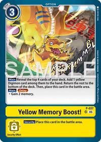 Yellow Memory Boost! (Reprint) | Advanced Booster Digimon Generation | Super Rare | Foil | #P-037 SR