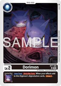 Dorimon (Reprint) | Advanced Booster Digimon Generation | Uncommon | Foil | #BT7-005 U