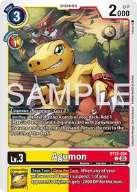 Agumon - BT12-034 (Reprint) | Advanced Booster Digimon Generation | Common | Foil | #BT12-034 C