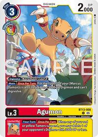 Agumon - BT13-008 (Reprint) | Advanced Booster Digimon Generation | Common | Foil | #BT13-008 C
