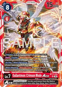 Gallantmon: Crimson Mode ACE (Reprint) | Advanced Booster Digimon Generation | Super Rare | Foil | #BT17-018 SR