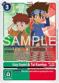 Izzy Izumi & Tai Kamiya | Advanced Booster Digimon Generation | Rare | Foil | #AD1-022