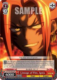 Lineage of Fire, Ignia (SR) | FAIRY TAIL 100 YEARS QUEST | Super Rare | Normal | #FT/S120-E070S SR