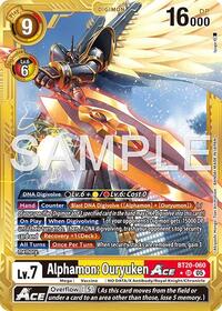 Alphamon: Ouryuken ACE (Gold Border) | Advanced Booster Digimon Generation | Super Rare | Foil | #BT20-060 SR