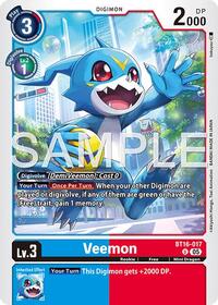 Veemon - BT16-017 (Reprint) | Advanced Booster Digimon Generation | Uncommon | Foil | #BT16-017 U