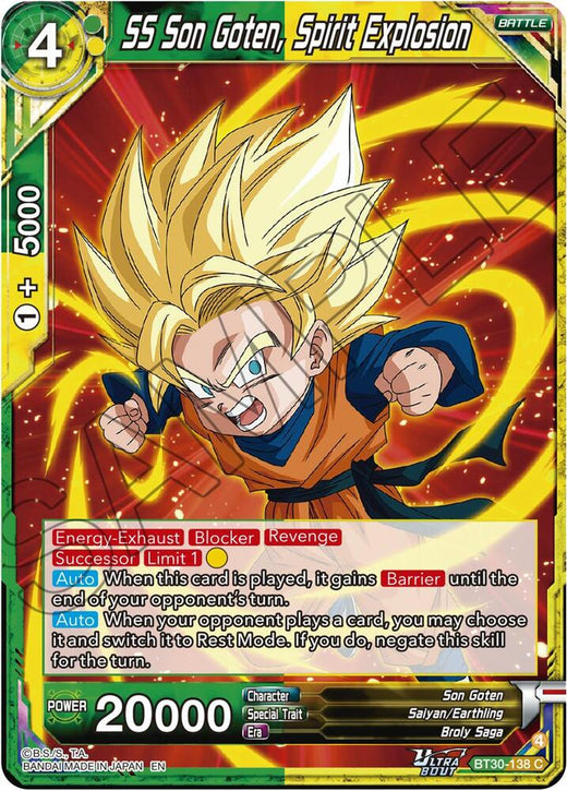 SS Son Goten, Spirit Explosion BT30-138 Common