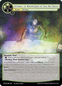 Journal of Knowledge of the Six Sages | Masterpiece Collection 03 "Dimensional Hope" | Super Rare | Normal | #MP03-088 SR