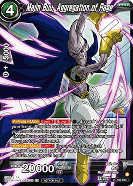 Majin Buu, Aggregation of Rage (Ultra-Bout Series Tournament Pack Vol.2) P-736 Promo