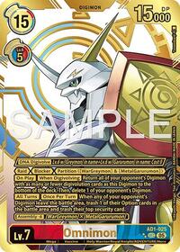 Omnimon - AD1-025 (Rare Pull) | Advanced Booster Digimon Generation | Secret Rare | Foil | #AD1-025 SEC