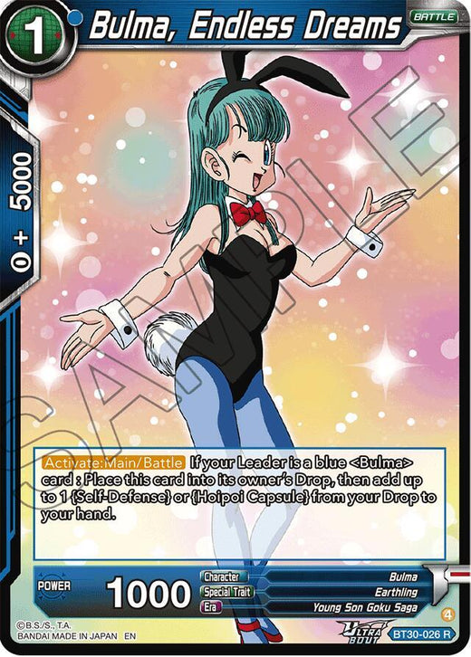 Bulma, Endless Dreams BT30-026 Rare