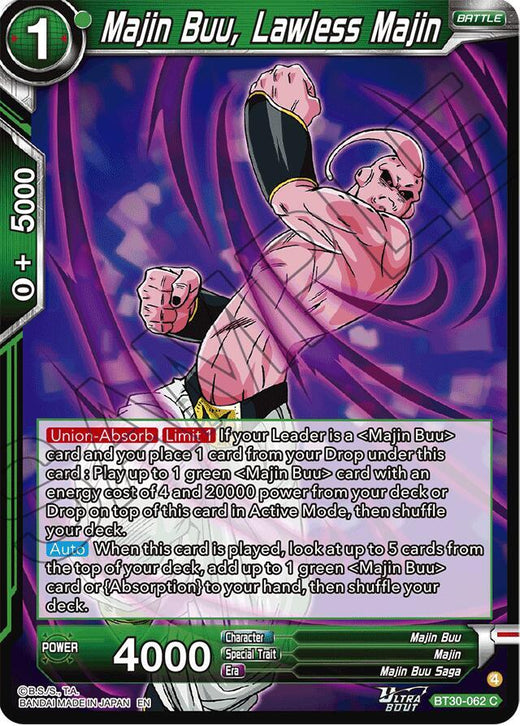 Majin Buu, Lawless Majin BT30-062 Common
