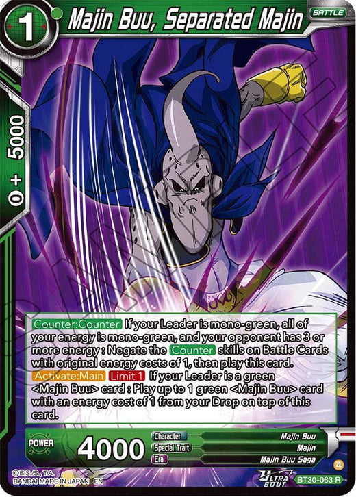 Majin Buu, Separated Majin BT30-063 Rare