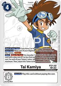 Tai Kamiya - BT21-102 (Reprint) | Advanced Booster Digimon Generation | Secret Rare | Foil | #BT21-102 SEC