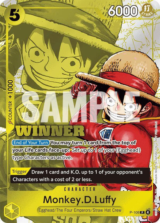 Monkey.D.Luffy (Winner Pack 2026 Vol. 2) P-106 PR Foil