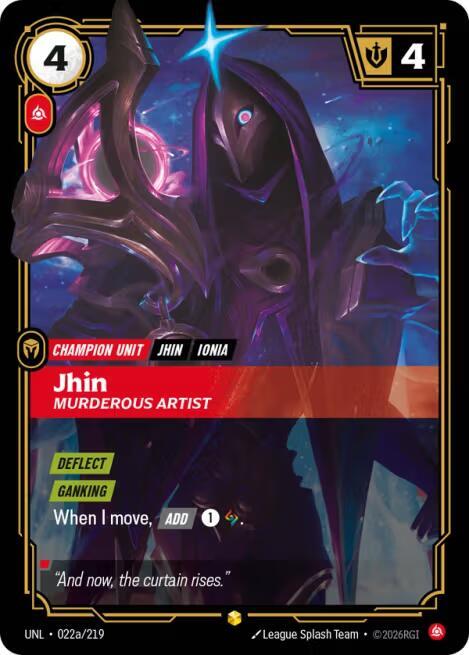 Jhin - Artista Asesino (Arte Alternativo) 022a/219 Foil de Exhibición