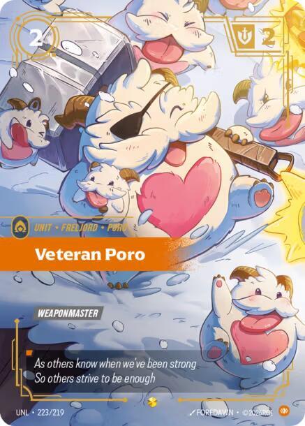 Porito veterano (Superado en número) 223/219 Showcase Foil