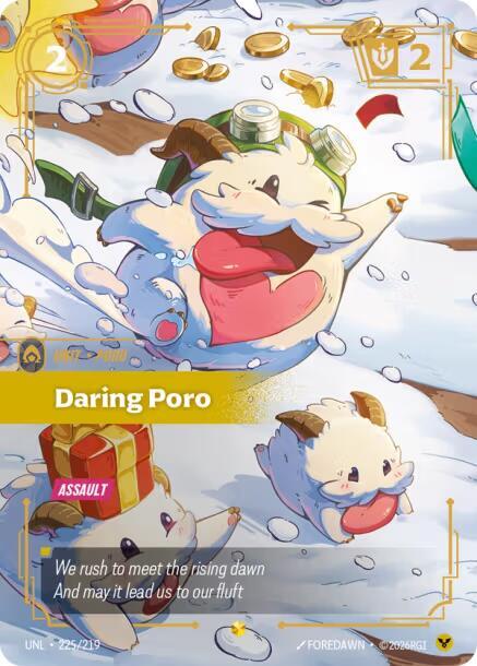 Poro Intrépido (Superado en número) 225/219 Foil de exhibición