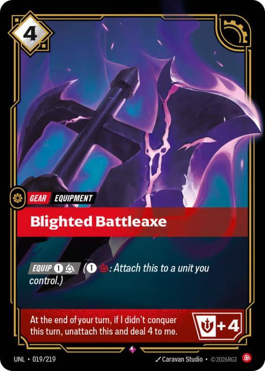 Hacha de Batalla Blight 019/219 Rara Foil