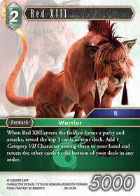 Red XIII | Dreamlike Oceans | Rare | Normal | #28-057R