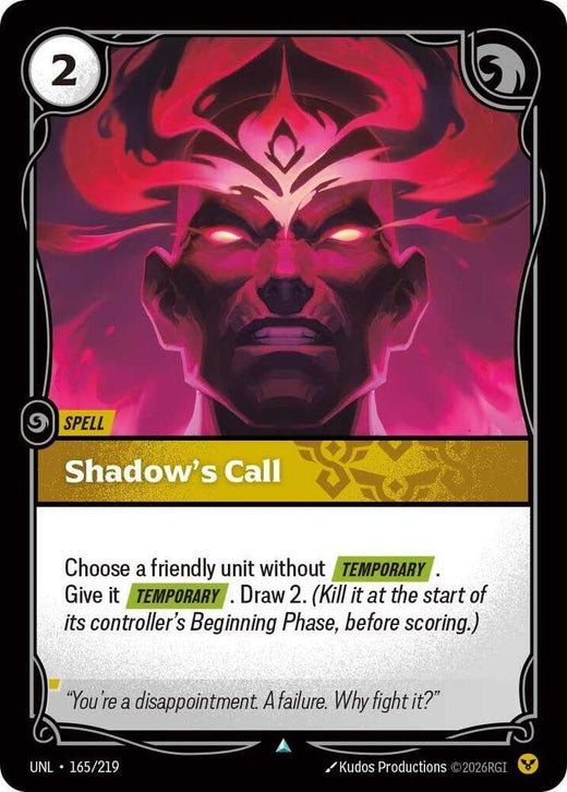 La Llamada de las Sombras 165/219 Poco común