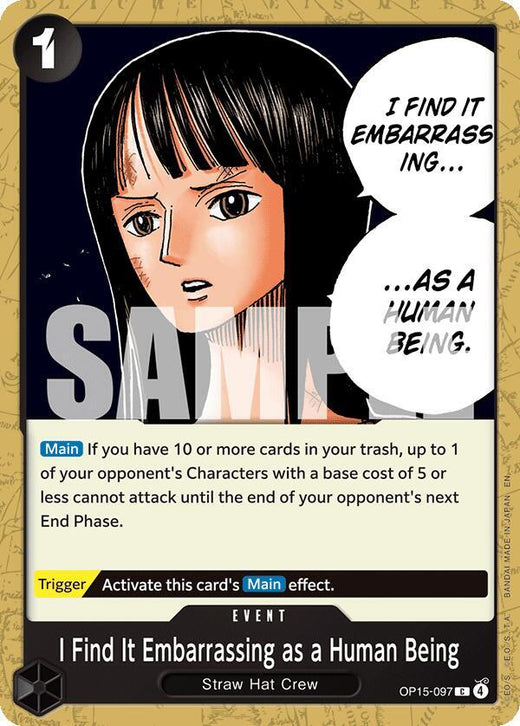 I Find It Embarrassing as a Human Being OP15-097 C