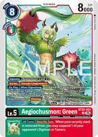 Aegiochusmon: Green | Dual Revolution | Rare | Foil | #BT25-053 R