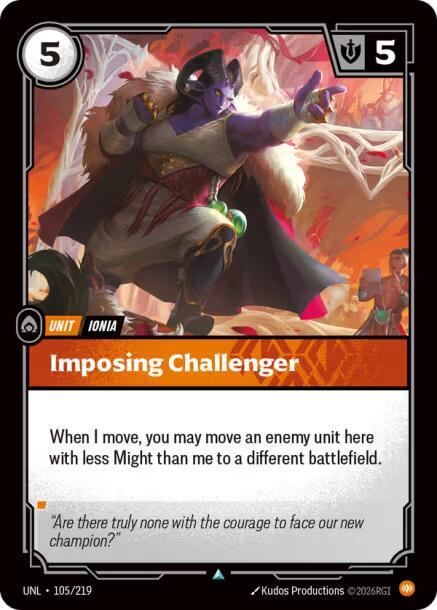 Challenger imponente 105/219 Poco común