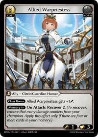 Allied Warpriestess | Radiant Origins | Uncommon | Normal | #040