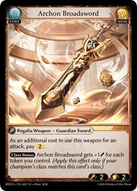 Archon Broadsword | Radiant Origins | Super Rare | Foil | #002