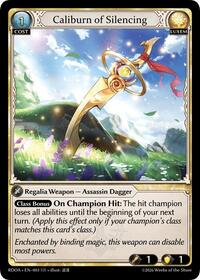 Caliburn of Silencing | Radiant Origins | Super Rare | Foil | #003