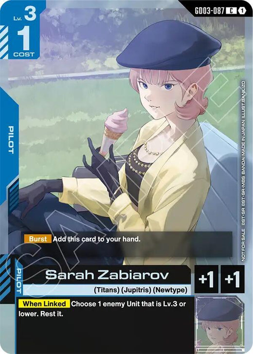 Sarah Zabiarov (Store Tournament Participant Pack 04) GD03-087 Common Holofoil