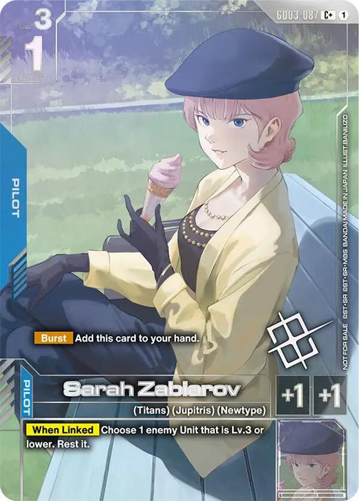Sarah Zabiarov (Store Tournament Winner Pack 04) GD03-087 C+ Holofoil