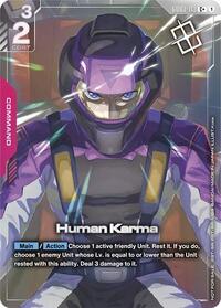 Human Karma (Store Tournament Winner Pack 04) | Gundam Promotional Cards | C+ | Holofoil | #GD03-113