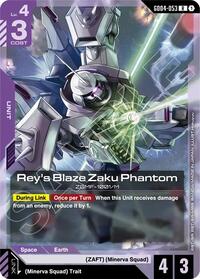 Rey's Blaze Zaku Phantom | Phantom Aria | Rare | Holofoil | #GD04-053
