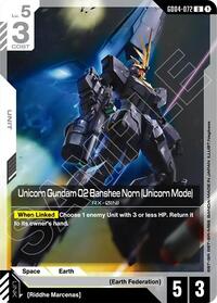 Unicorn Gundam 02 Banshee Norn (Unicorn Mode) | Phantom Aria | Uncommon | Normal | #GD04-072