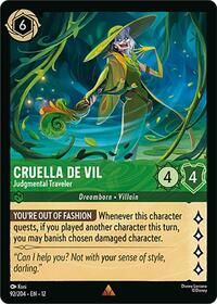 Cruella De Vil - Judgmental Traveler 92/204 Rare