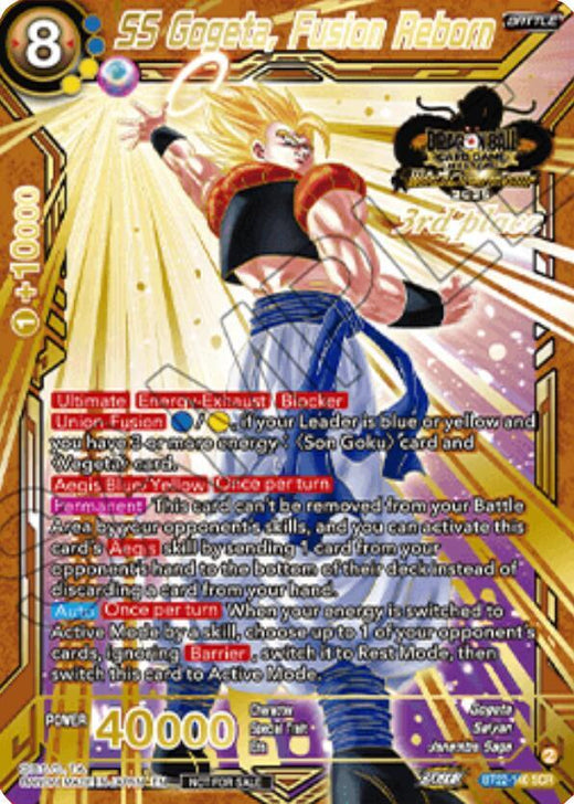 SS Gogeta, Fusion Reborn (2025 World Championship Stamp) (3rd Place) BT22-140 Promo
