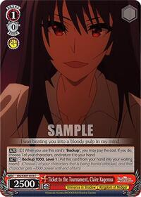 Ticket to the Tournament, Claire Kagenou | The Eminence in Shadow | Common | Normal | #EIS/SX07-033