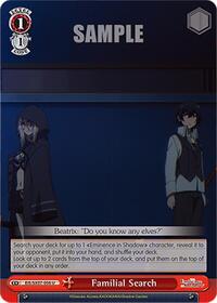 Familial Search | The Eminence in Shadow | Uncommon | Normal | #EIS/SX07-056