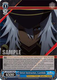 Strict Instructor, Lambda (SR) | The Eminence in Shadow | Super Rare | Normal | #EIS/SX07-064S