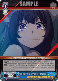 Ignoring Orders, Delta (SR) | The Eminence in Shadow | Super Rare | Normal | #EIS/SX07-073S