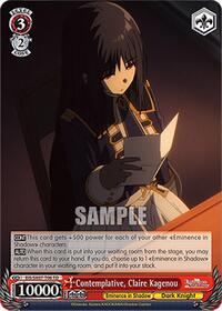 Contemplative, Claire Kagenou | The Eminence in Shadow | Trial Deck | Normal | #EIS/SX07-T06